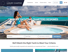 Tablet Screenshot of luxurychartergroup.com